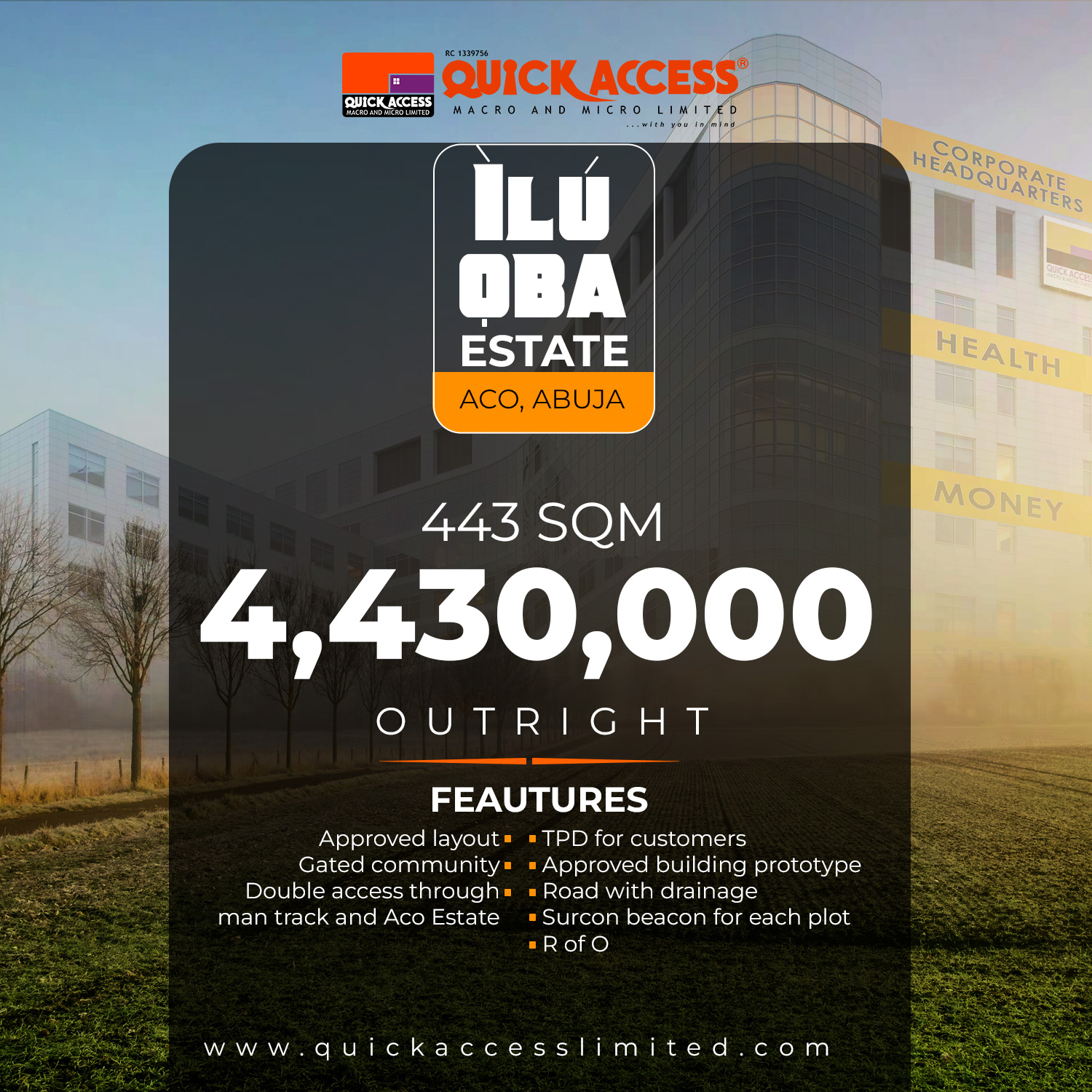 Ilu Oba Estate Plot 87 (443 SQM OUTRIGHT)